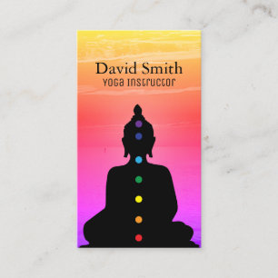 Bright and Colorful Chakra Colours Business Cards