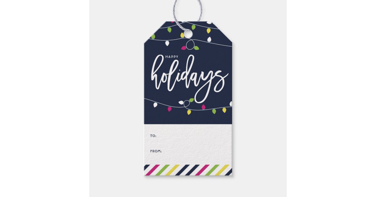 Holiday Lights Christmas Gift Labels