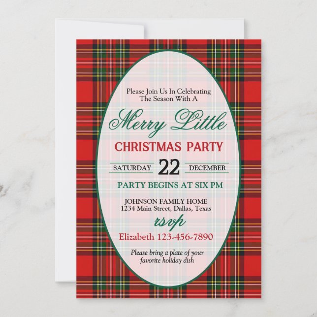 Bright and Colorful Christmas Party Invitation (Front)