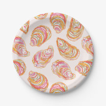 Bright and Colorful Coastal Oyster Shells