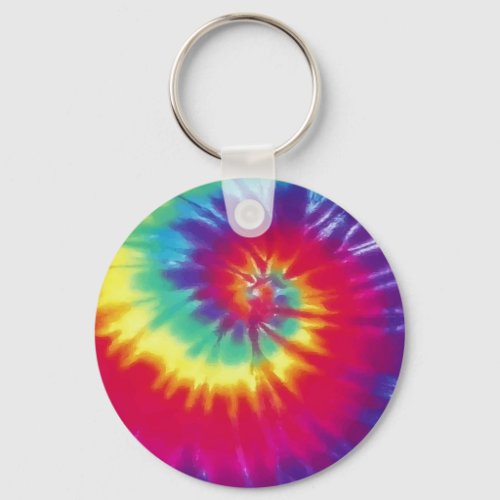 Bright and Colorful Cute Tie Dye Keychains