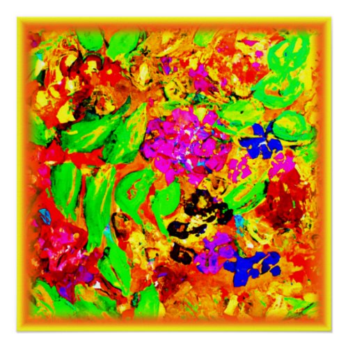 Bright And Colorful Flowers Art Buy Now Poster