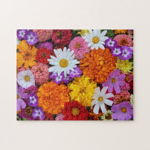 Bright And Colorful Flowers Botanical Floral Jigsaw Puzzle