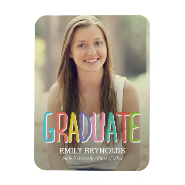 Bright and Colorful Graduation Announcement Zazzle