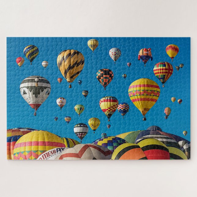 Bright and Colorful Hot Air Balloon 1014 pc Puzzle (Horizontal)