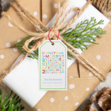 Bright and Colorful Merry Christmas Typography