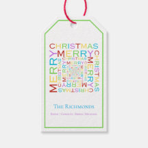 Bright and Colorful Merry Christmas Typography 
