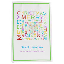Bright and Colorful Merry Christmas Typography 