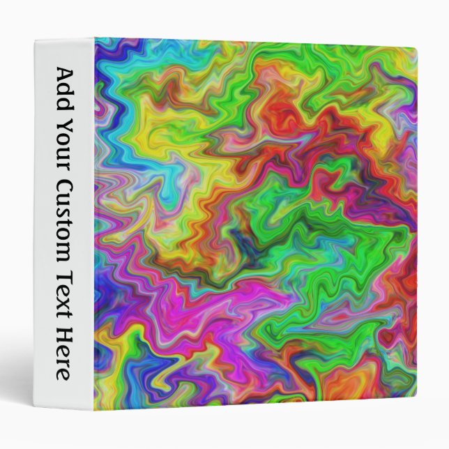 Bright and Colorful Multi Pattern. Binder (Front/Spine)