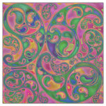 Bright And Colorful Paisley Swirls and Spirals Fabric