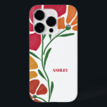 Bright and Colorful Pink, Orange, & Gold Case-Mate iPhone 14 Pro Case<br><div class="desc">A bright and bold floral design case for your phone. Personalize it with your name or message.</div>