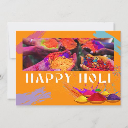 Bright and colorful powder for Holi celebrations  Note Card