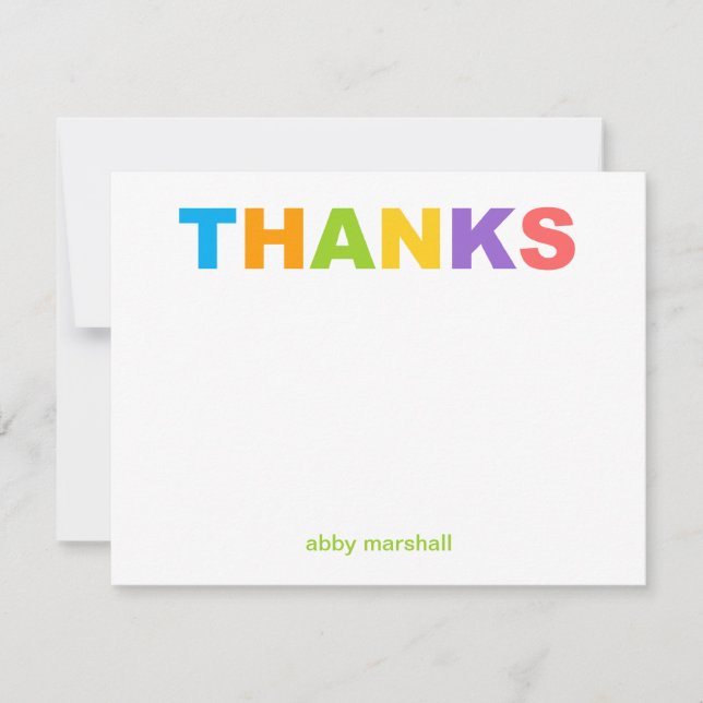 Bright and Colorful Thank You Cards (Front)