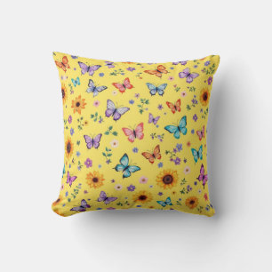 Bright and Colorful Throw Pillow