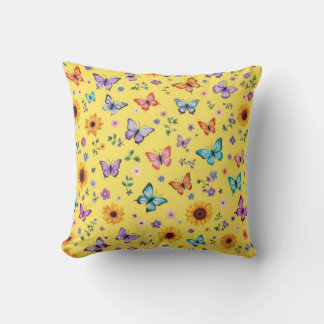 Bright and Colorful Throw Pillow 