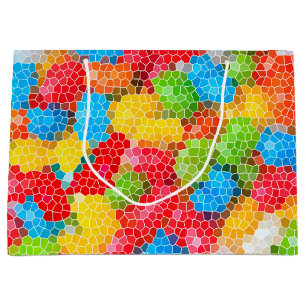 Bright and Colorful Unique Pattern Large Gift Bag