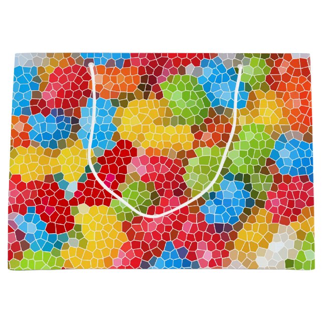 Bright and Colorful Unique Pattern Large Gift Bag (Front)