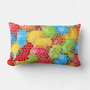 Bright and Colorful Unique Pattern Lumbar Pillow