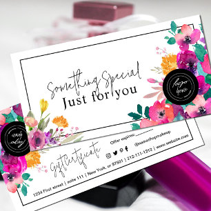Bright and Colorful Wildflower Gift Certificate
