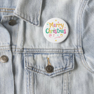 Bright and cool Merry Christmas Button
