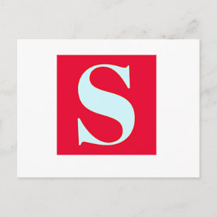 Bright and Elegant Alphabet Monogram Postcard