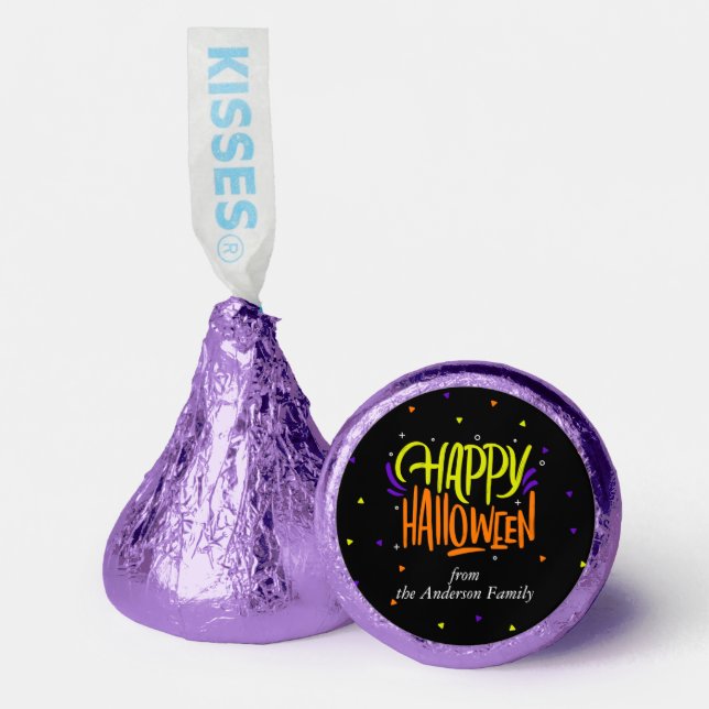 Bright and Festive Halloween Personalized Hershey®'s Kisses® (Front)