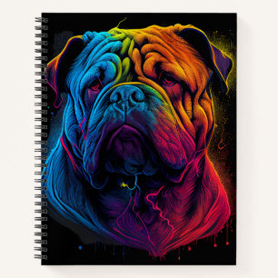 Bright and Fluffy Chinese Shar Pei dog, Shar-Pei Notebook