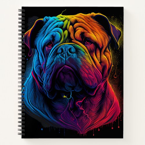 Bright and Fluffy Chinese Shar Pei dog Shar_Pei Notebook