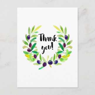 Bright and Fresh Thank You Postcard