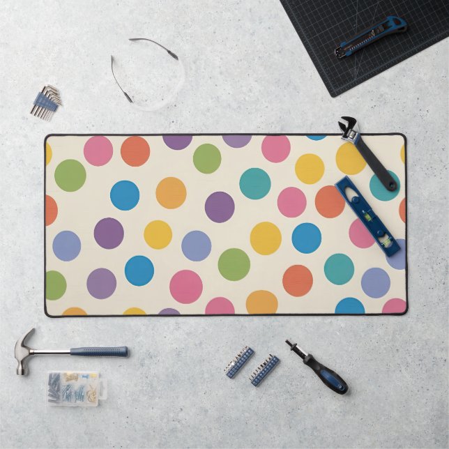 Bright and Fun Abstract Hexagon Design Desk Mat (Workstation)