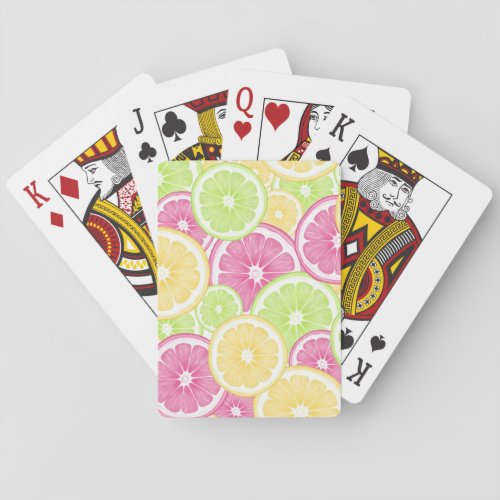 Bright and Fun Citrus Pop Summer Playing Cards