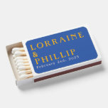 Bright and fun large typography wedding Matchbox Matchboxes