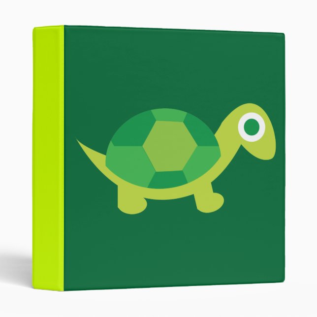 Bright and Fun Turtle Notebook Binder for Students (Front/Spine)