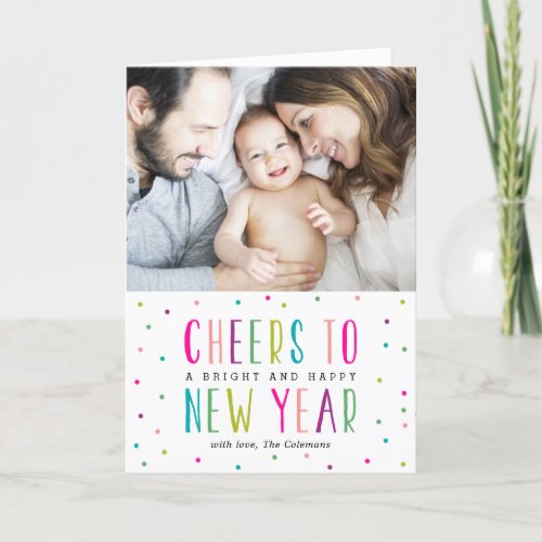 Bright and Happy New Year Photo Card