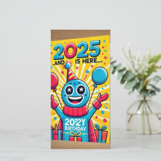 "Bright and Joyful 2025 Birthday Card – Celebrate