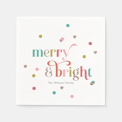 Bright and Merry Holiday Party Napkins