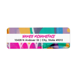 Bright and Modern Colorful Abstract Label