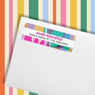 Bright and Modern Colorful Abstract Label