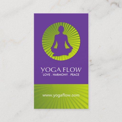 Customizable Bright and Modern Yoga Business Cards