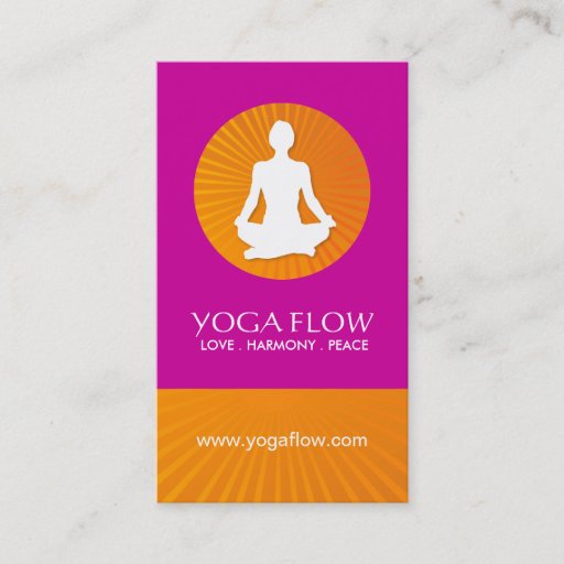Customizable Bright and Modern Yoga Business Cards
