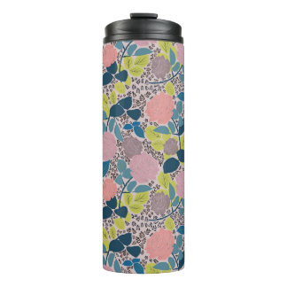 Bright and Playful Rose Print Design Thermal Tumbler
