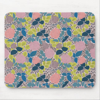 Bright and Playful Rose Print mouse mat