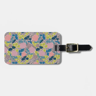 Bright and Playful Rose Print mouse mat Luggage Tag