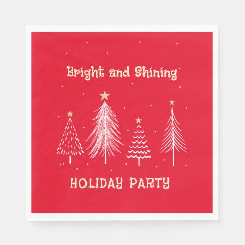 Bright and Shining Christmas Holiday Party  Napkins