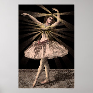Bright and Shiny Ballerina Poster Print