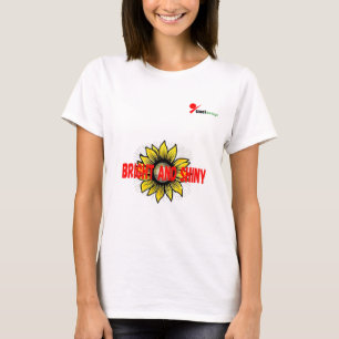 "Bright and Shiny" Sunflower Quote T-Shirt