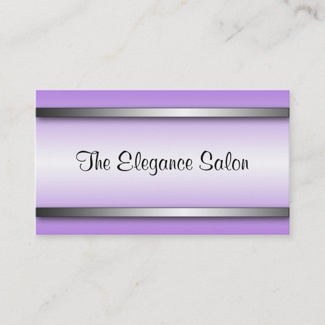 Bright and Sophisticated Purple Appointment Cards (Front)