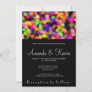 Bright and Sparkling Lights Bokeh Background Invitation