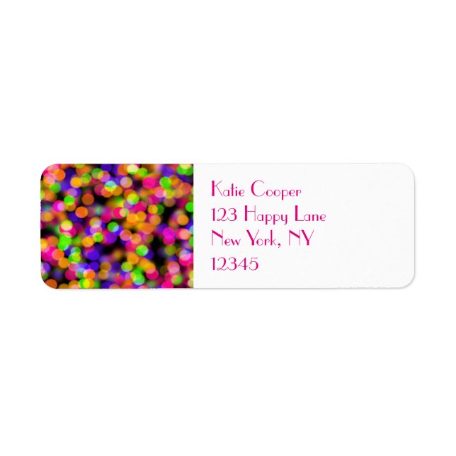 Bright and Sparkling Lights Bokeh Background Label (Front)