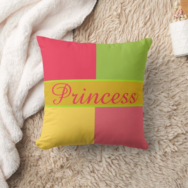 Bright and Tropical Colors Throw Pillow (Blanket)